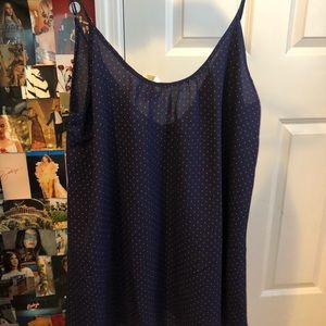 Forever 21 Red and Navy Polka Dot Dress